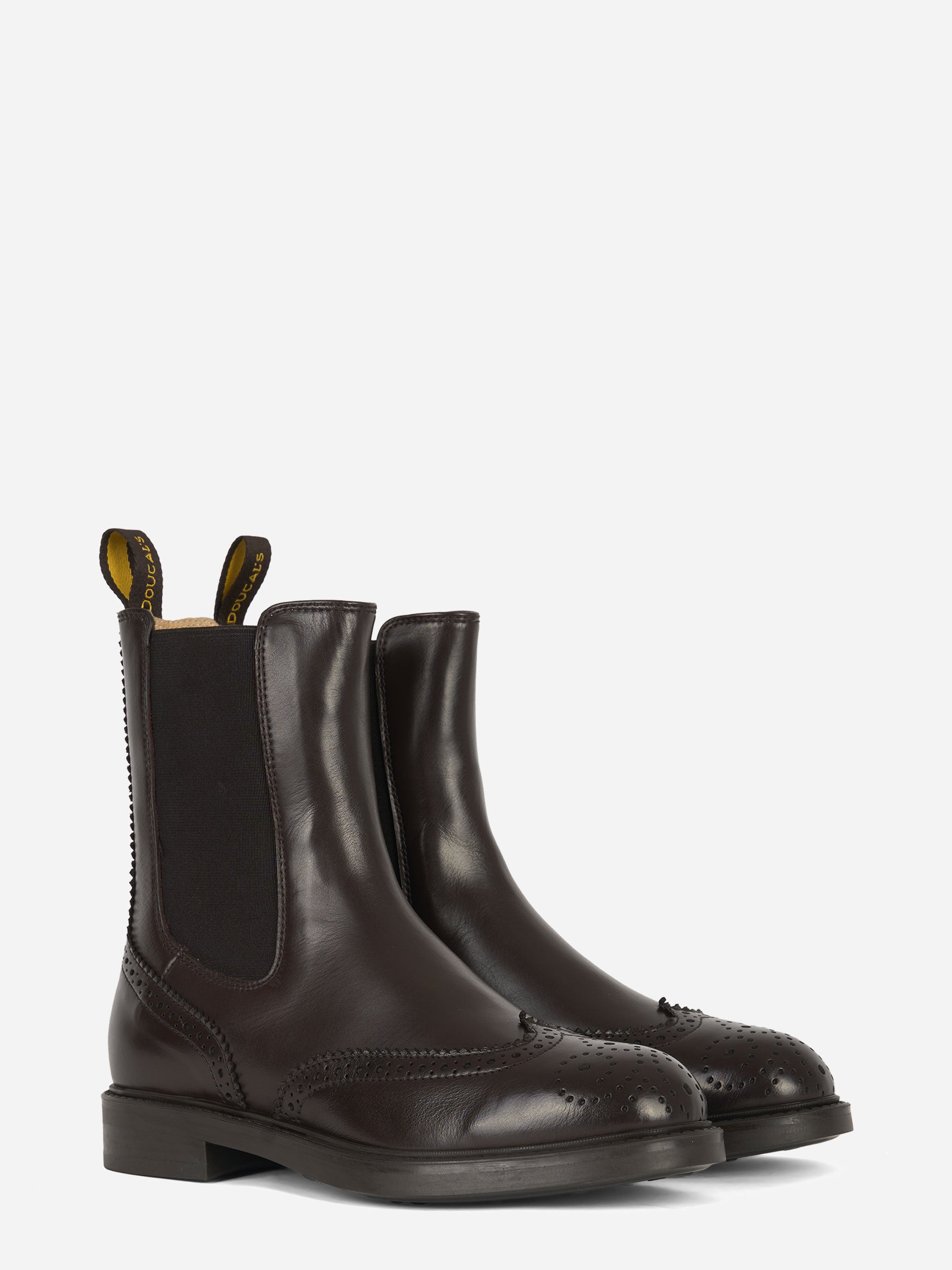 Beatles in pelle con fondo gomma Marrone