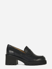 Mocassino Adler in pelle con fondo gomma Nero