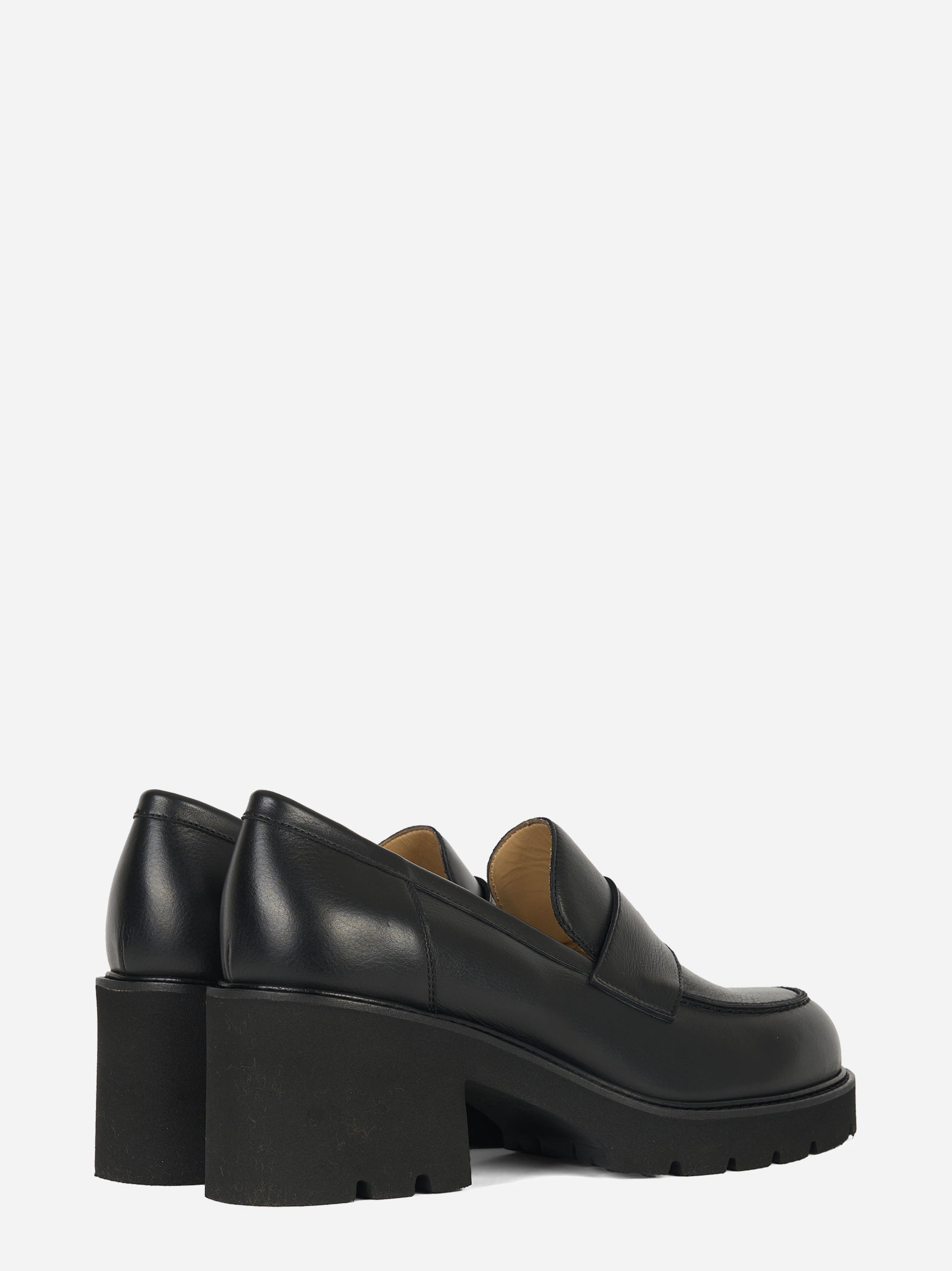 Mocassino Adler in pelle con fondo gomma Nero