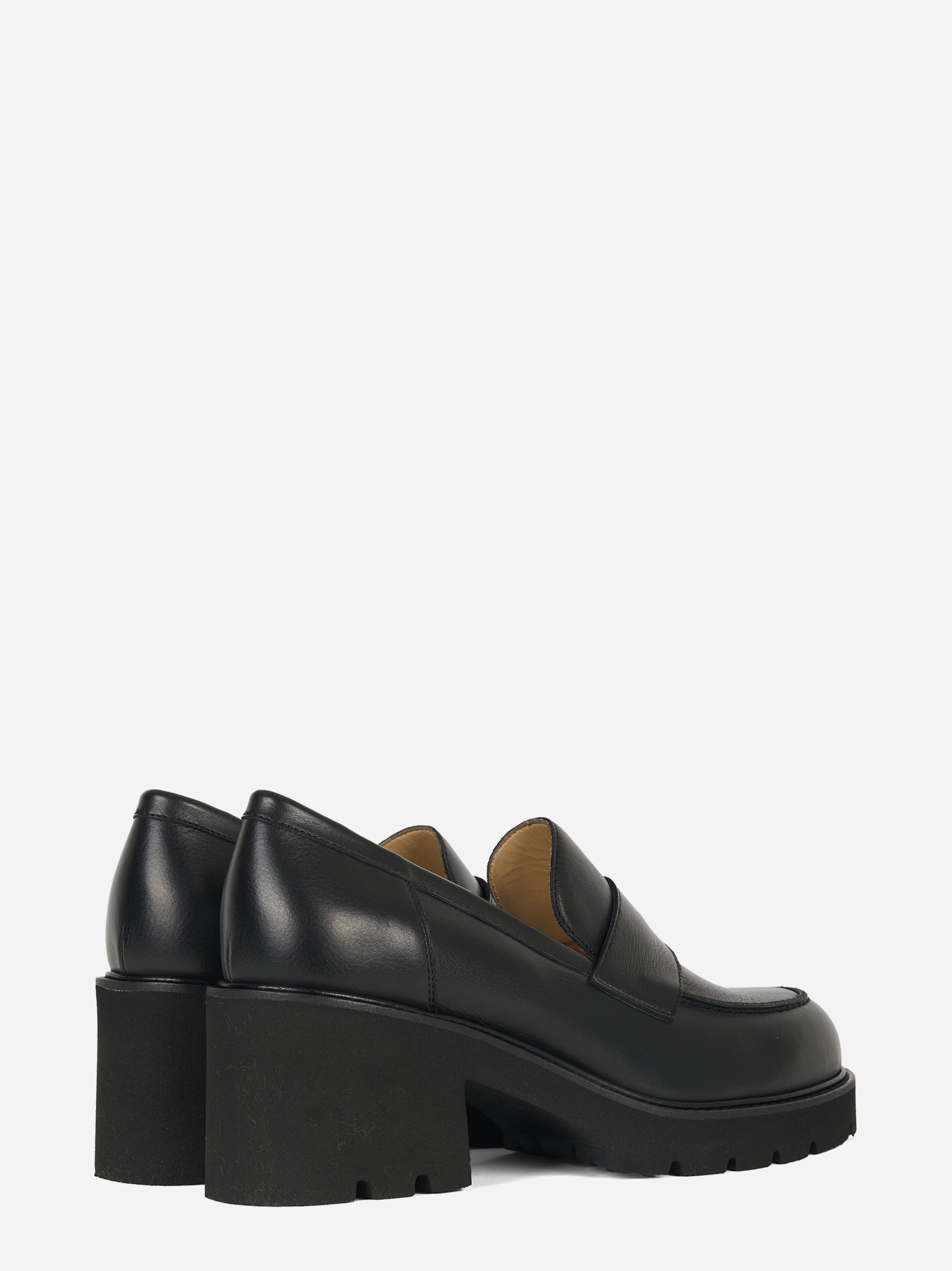 Mocassino Adler in pelle con fondo gomma Nero