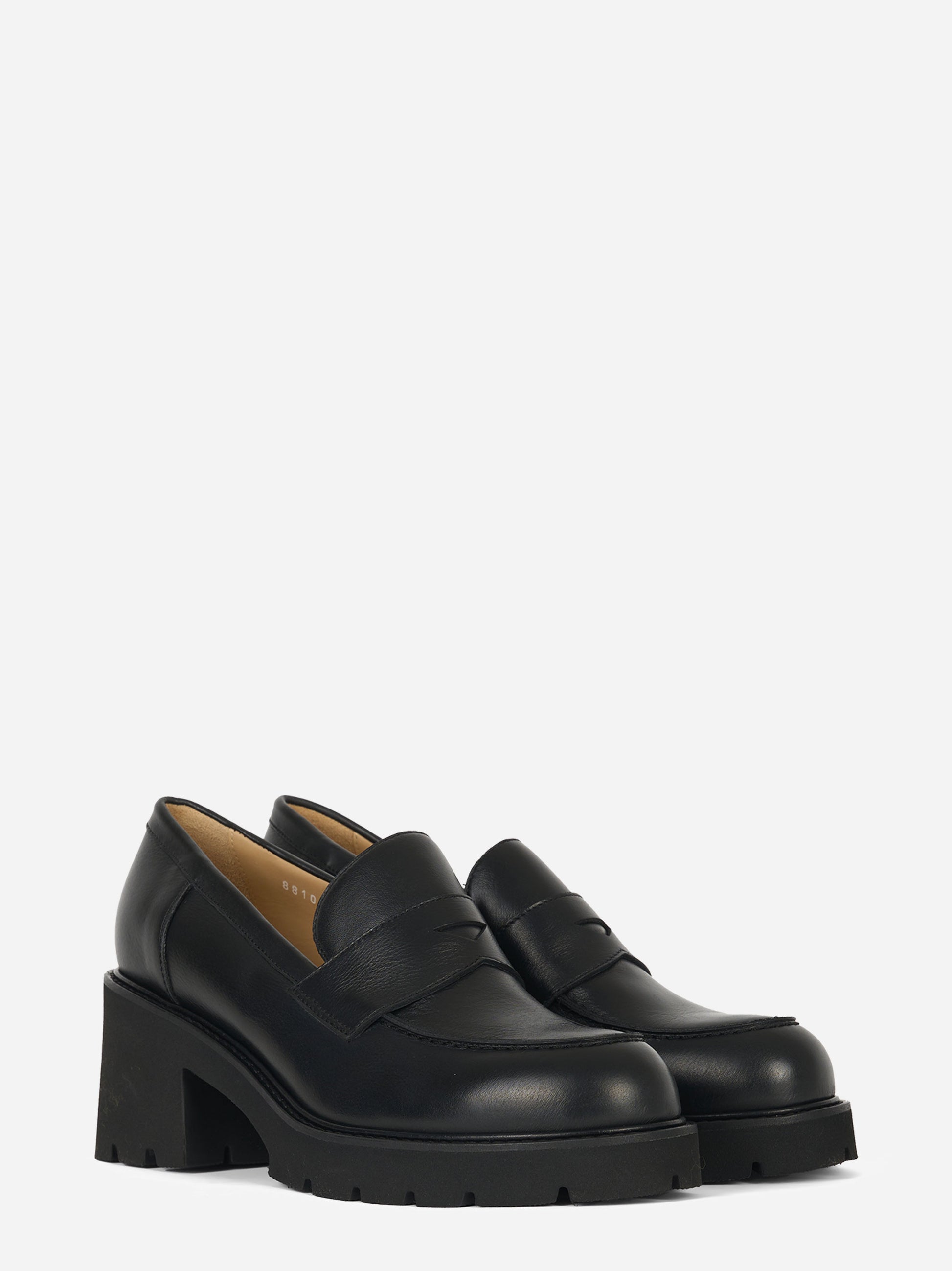 Mocassino Adler in pelle con fondo gomma Nero