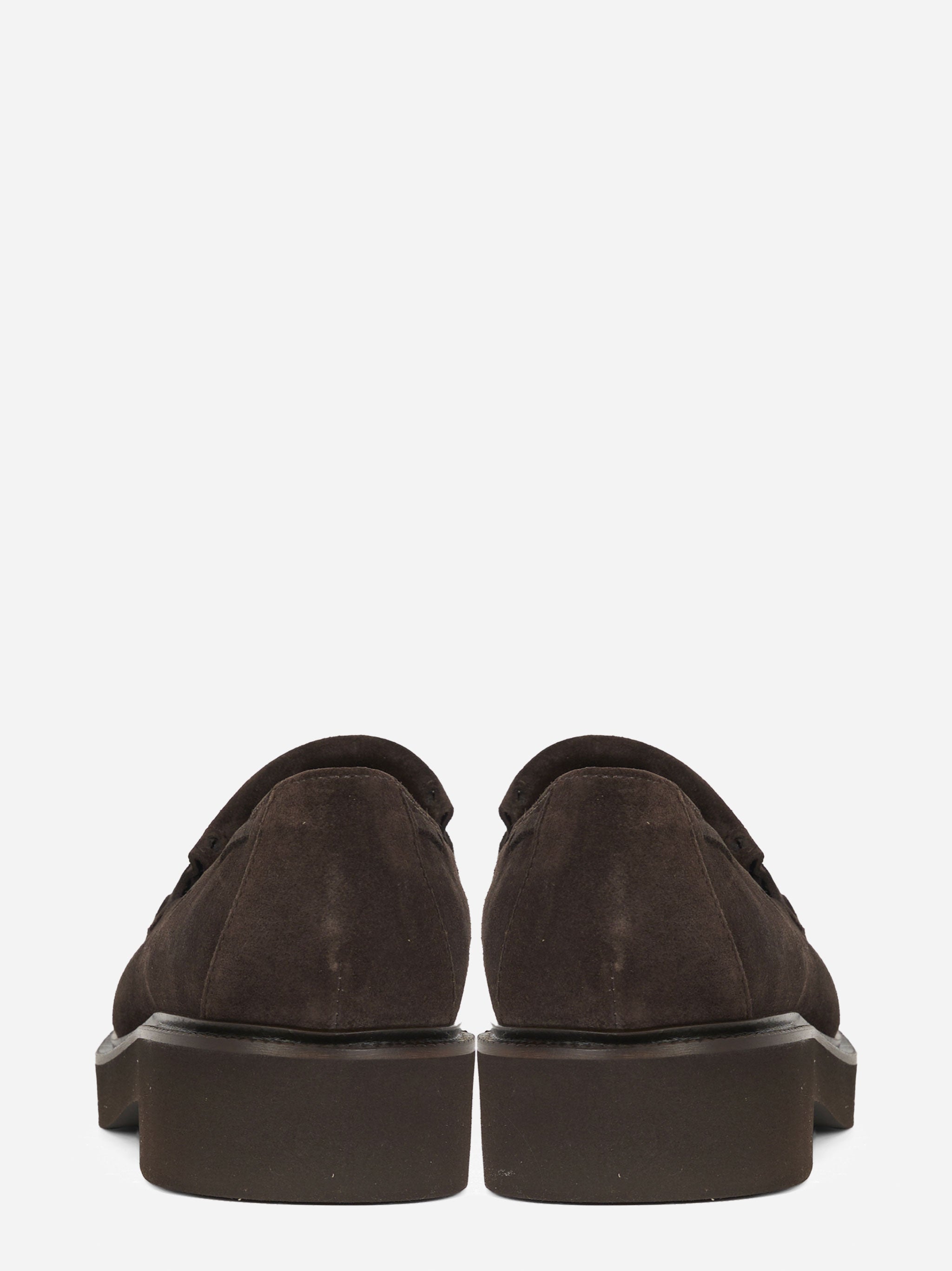 Mocassino Adler in suede con frangia Marrone