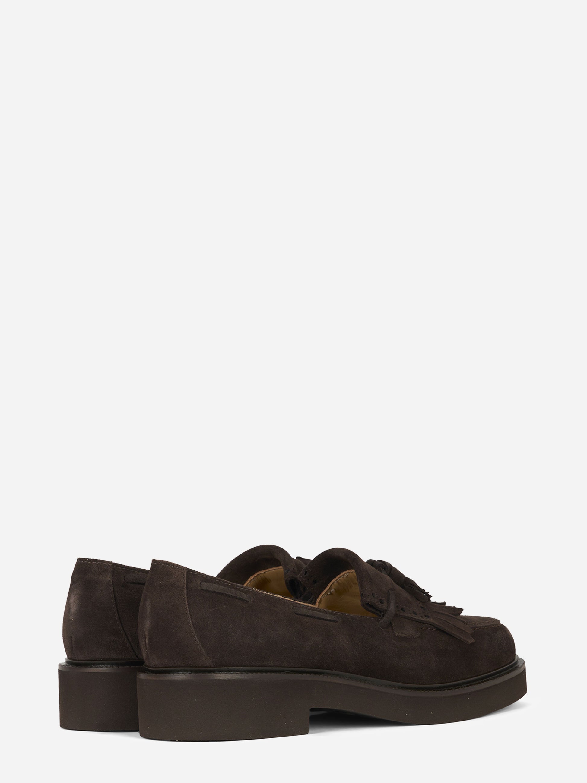 Mocassino Adler in suede con frangia Marrone