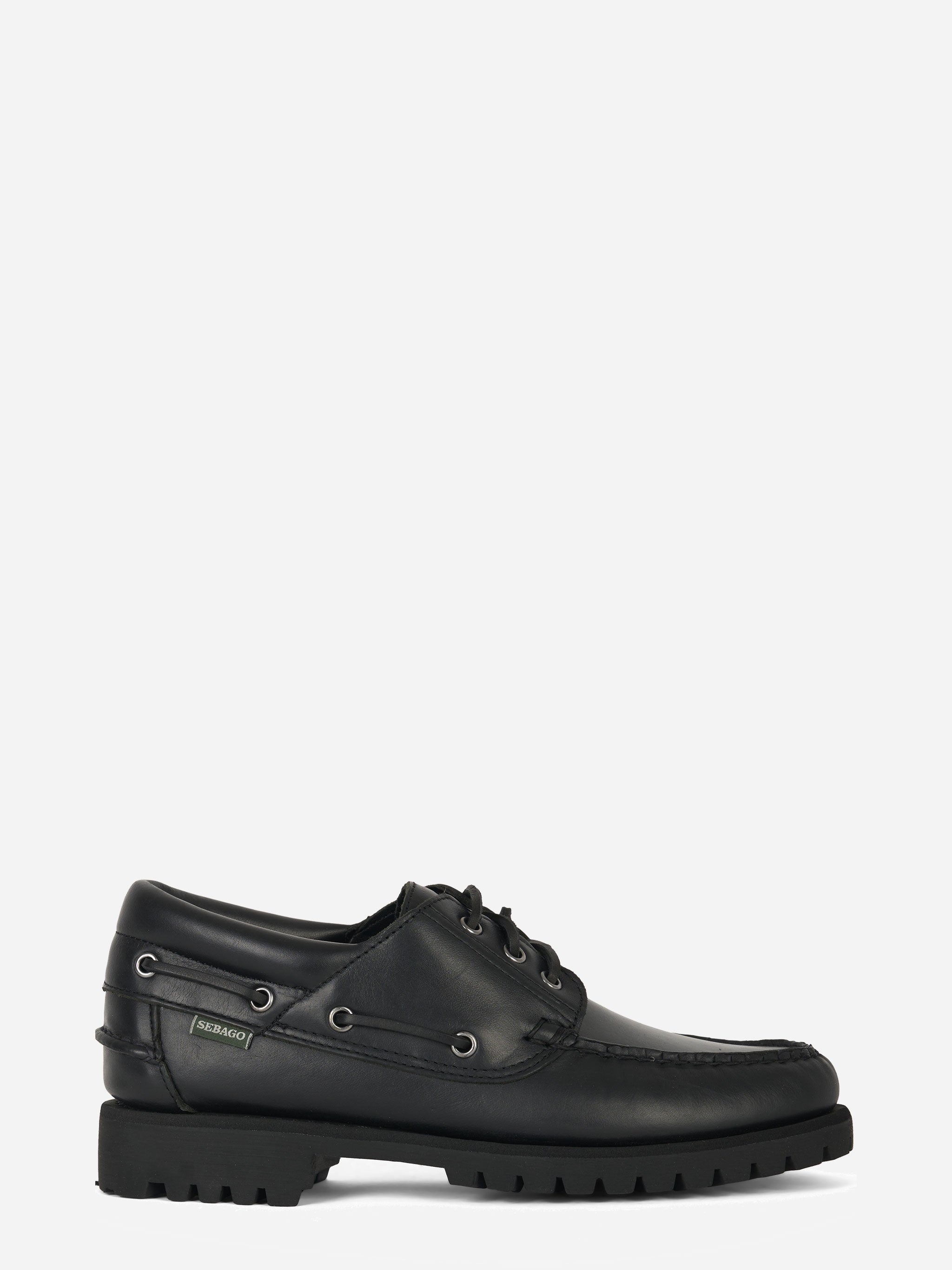 Stringata Acadia in pelle Nera