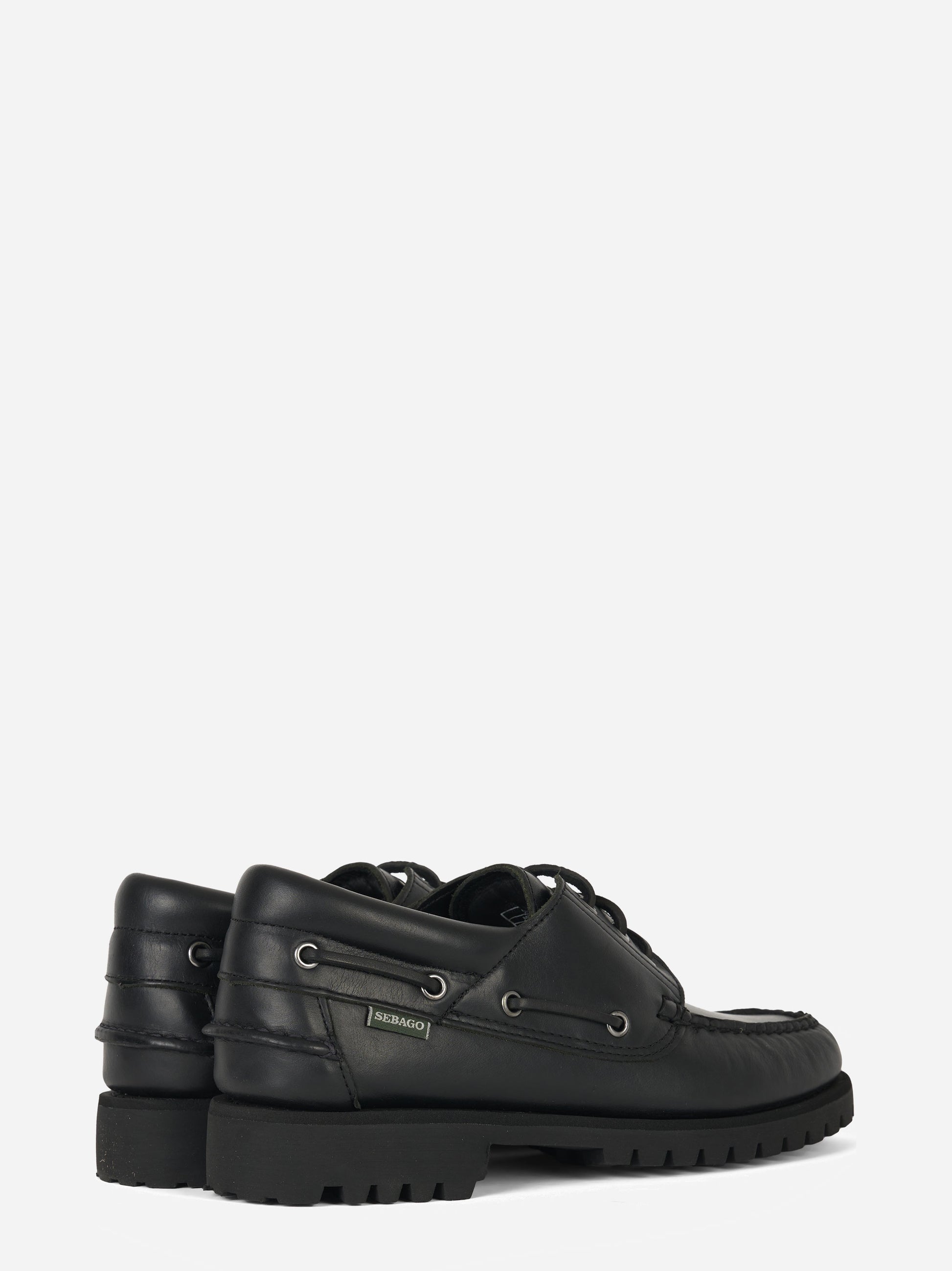 Stringata Acadia in pelle Nera