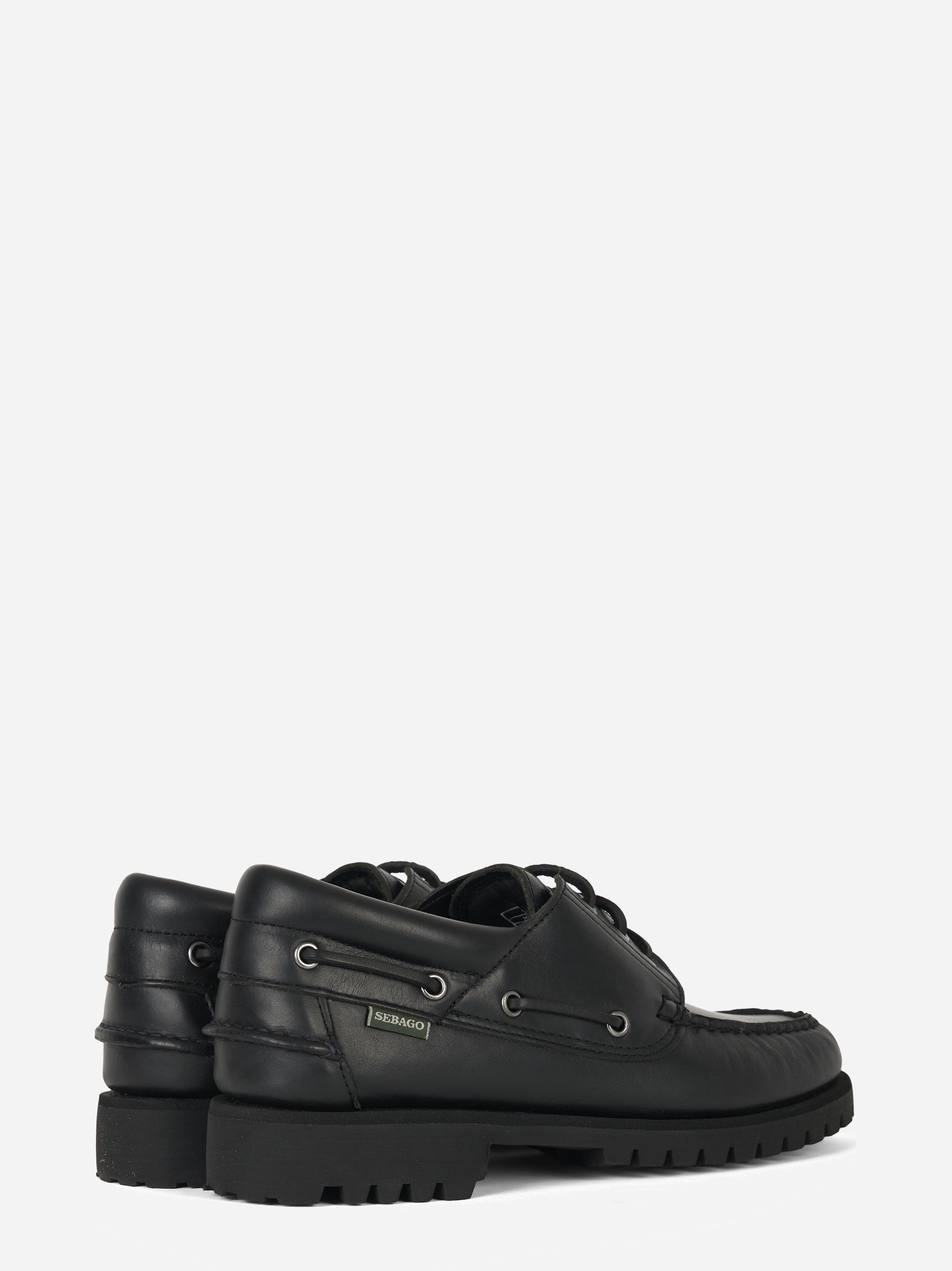 Stringata Acadia in pelle Nera