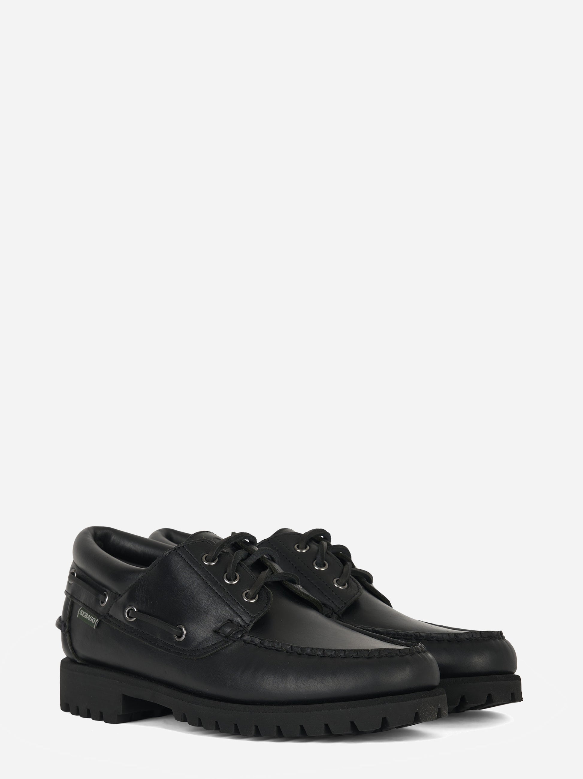 Stringata Acadia in pelle Nera