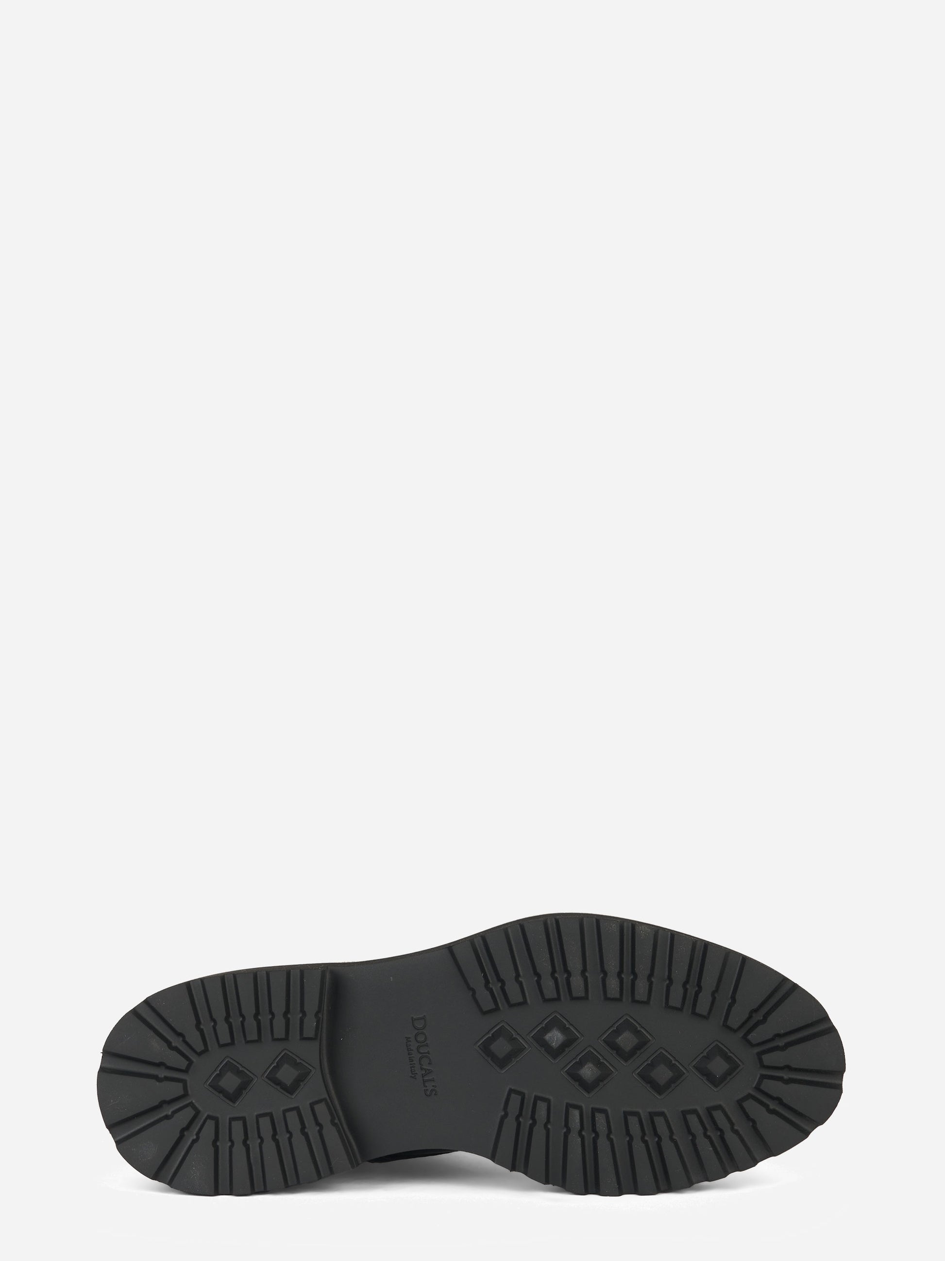 Stivale allacciato in pelle con zip laterale Nero