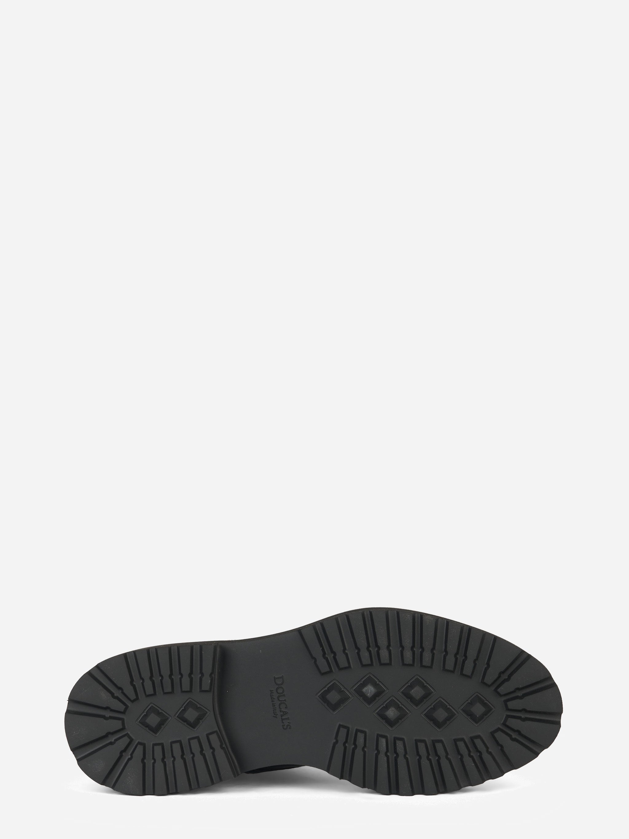Stivale allacciato in pelle con zip laterale Nero