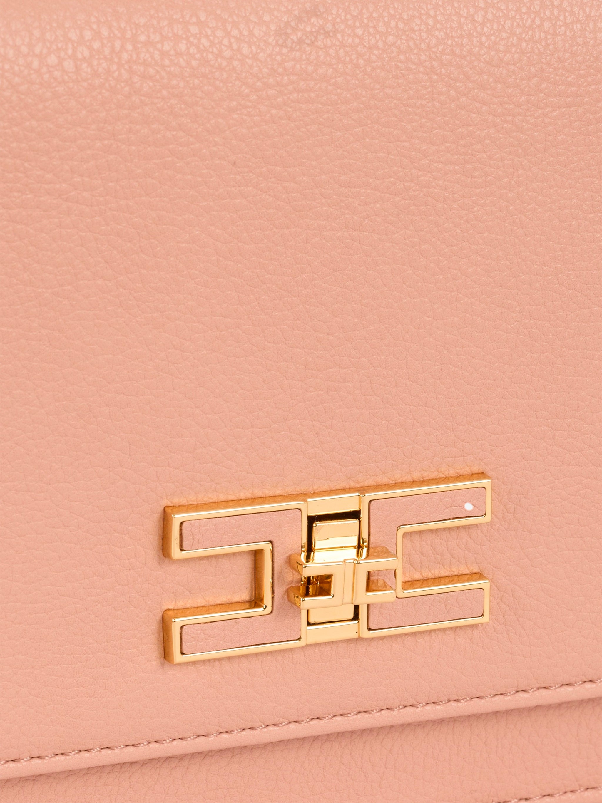 Tracolla piccola rosa con placca logo Rosa