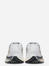 Sneakers Omni Pro Grid bianche con dettagli blu navy