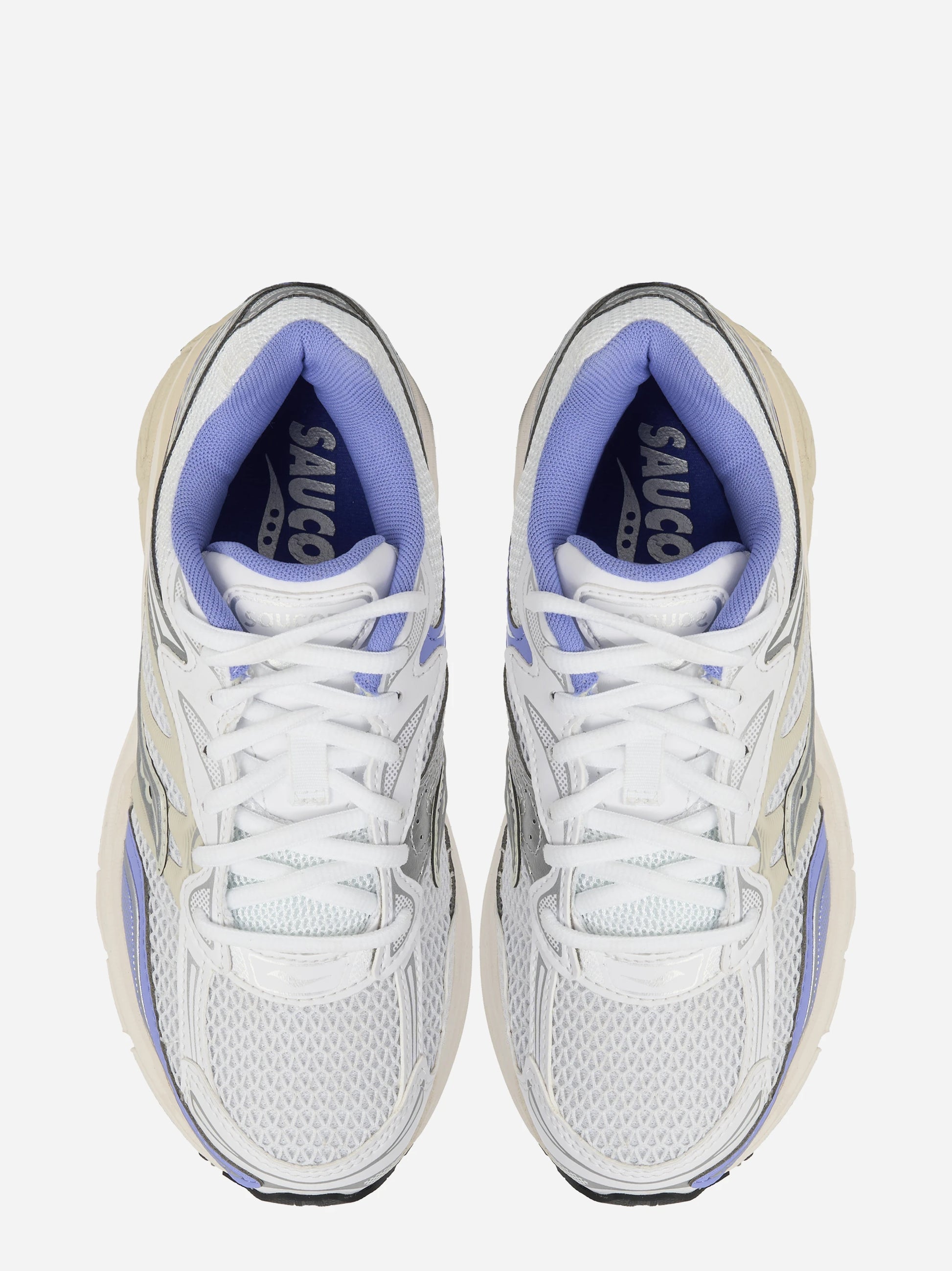 Sneakers Omni Pro Grid bianche con dettagli lilla