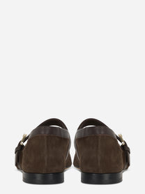 Ballerina marrone in suede