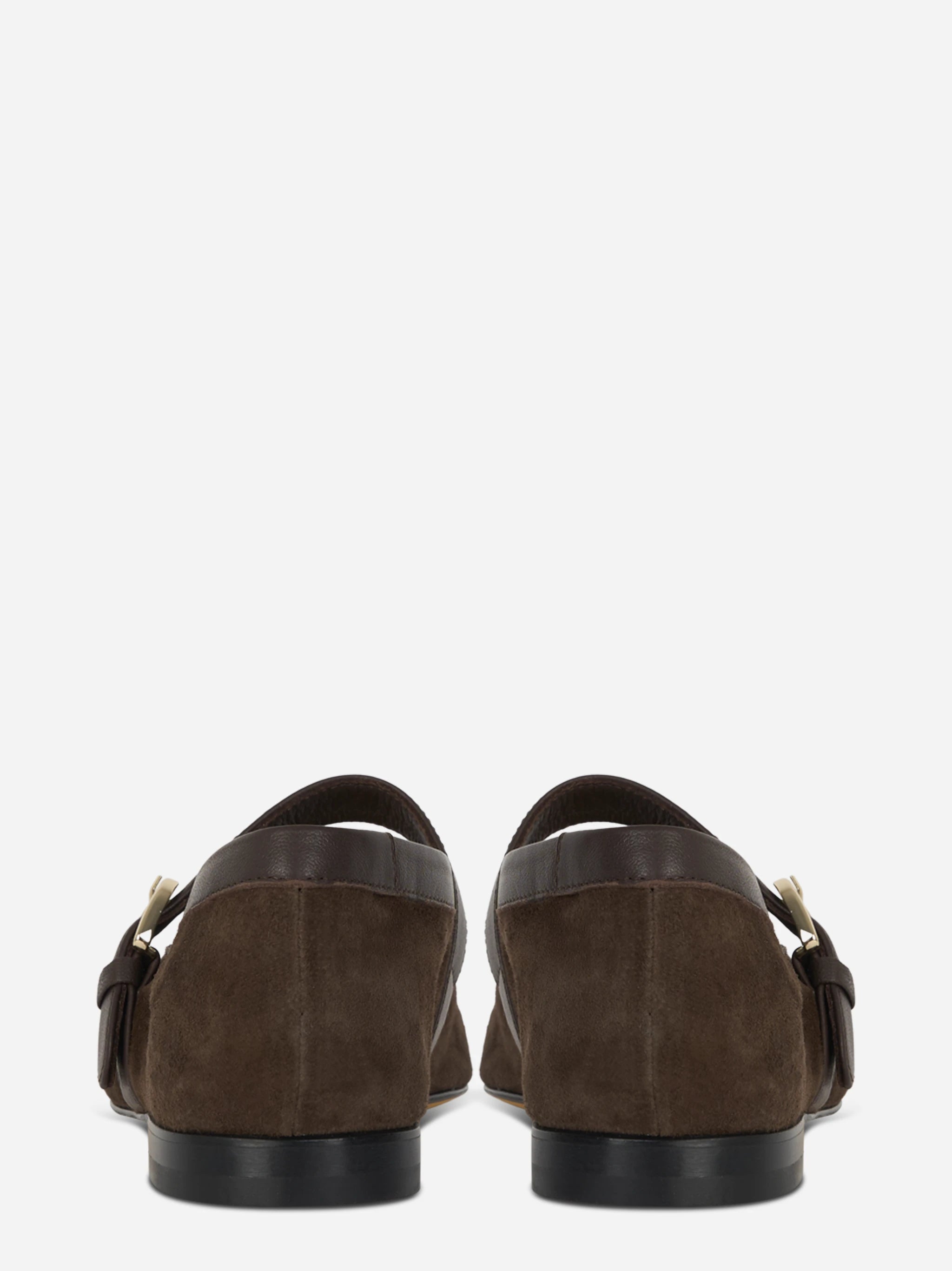 Ballerina marrone in suede