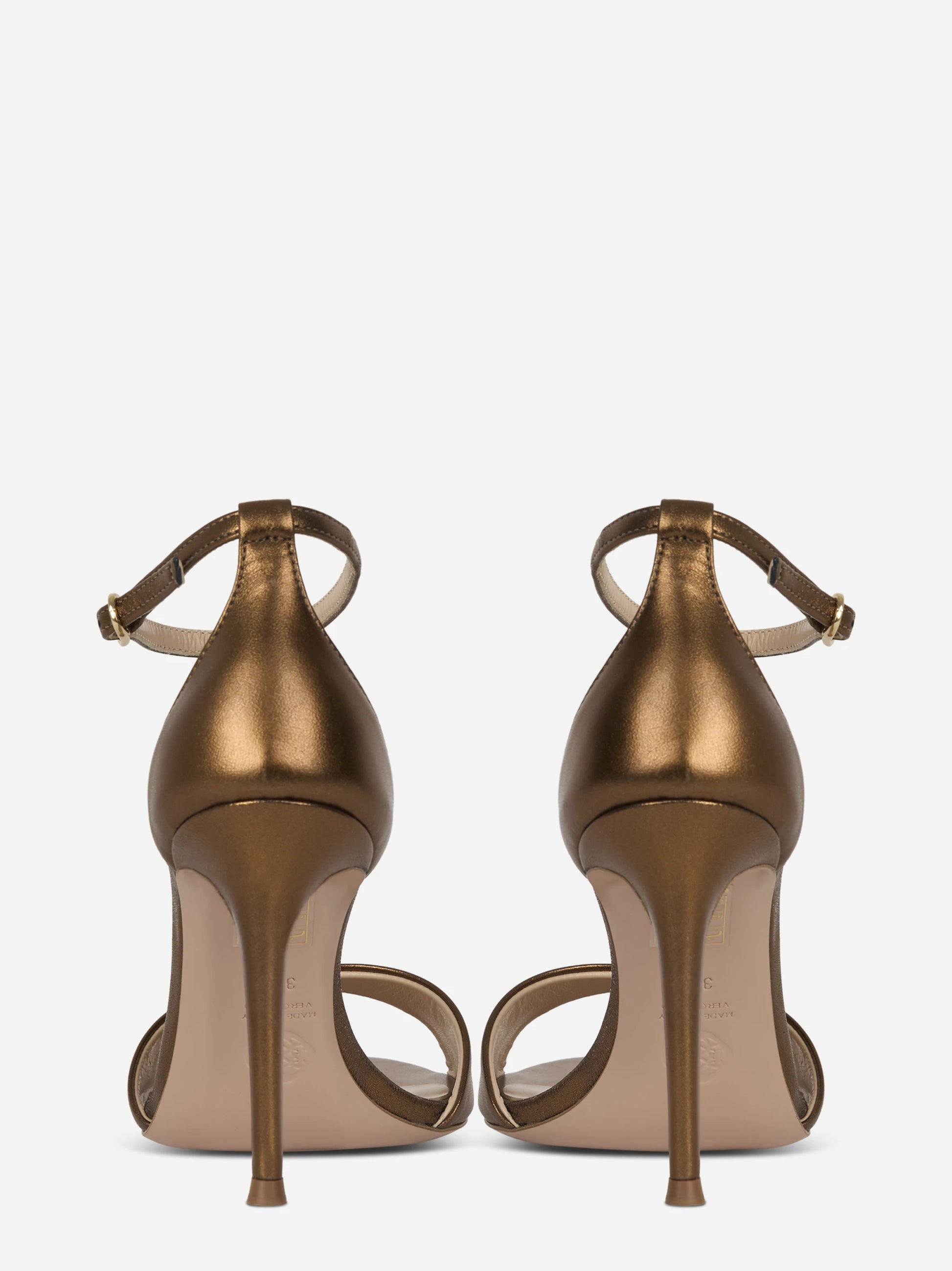 Sandalo marrone bronzo metallizzato