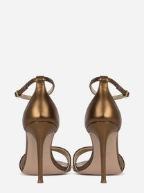 Sandalo marrone bronzo metallizzato