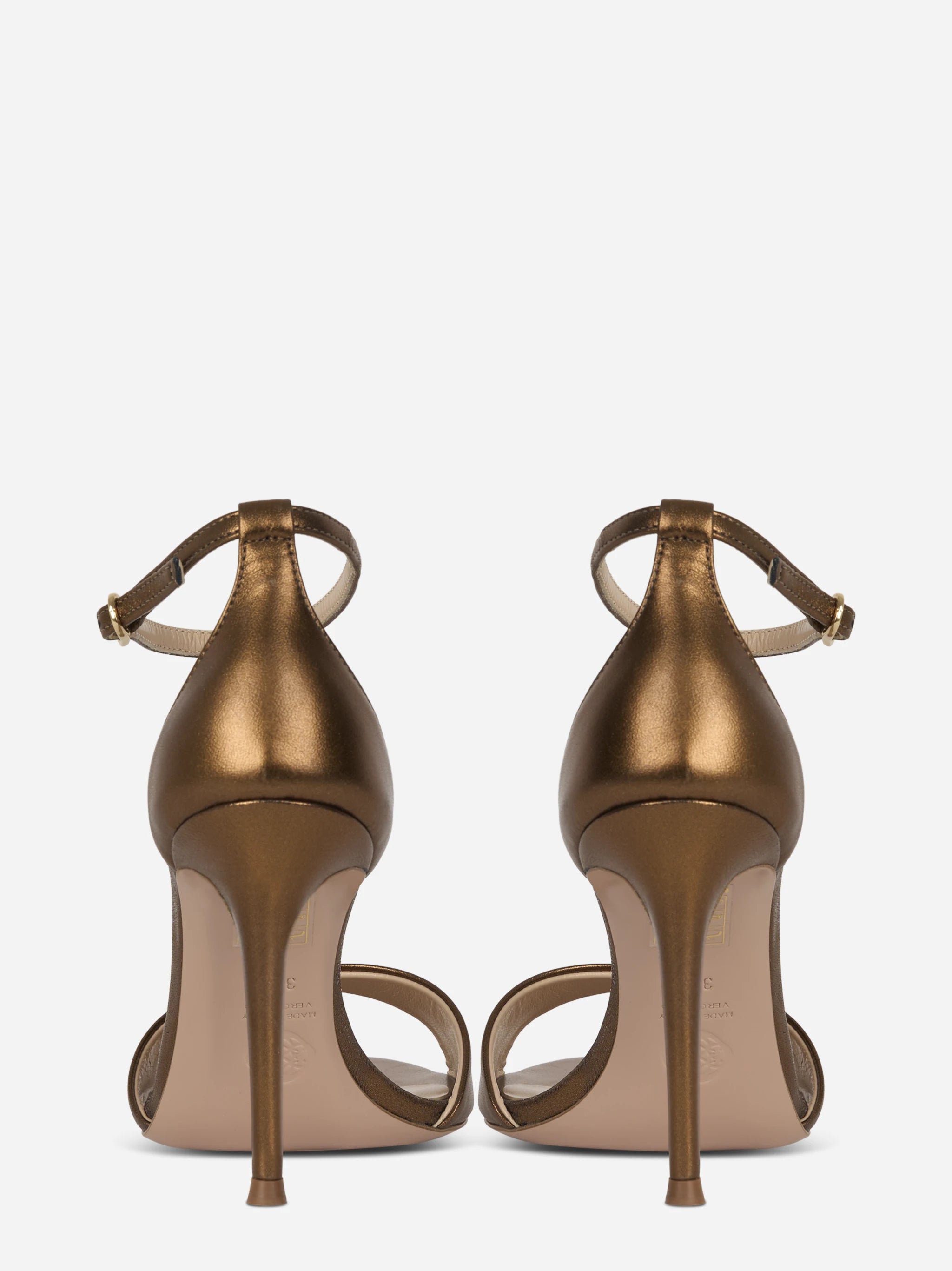 Sandalo marrone bronzo metallizzato