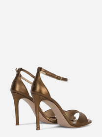 Sandalo marrone bronzo metallizzato