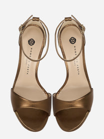 Sandalo marrone bronzo metallizzato