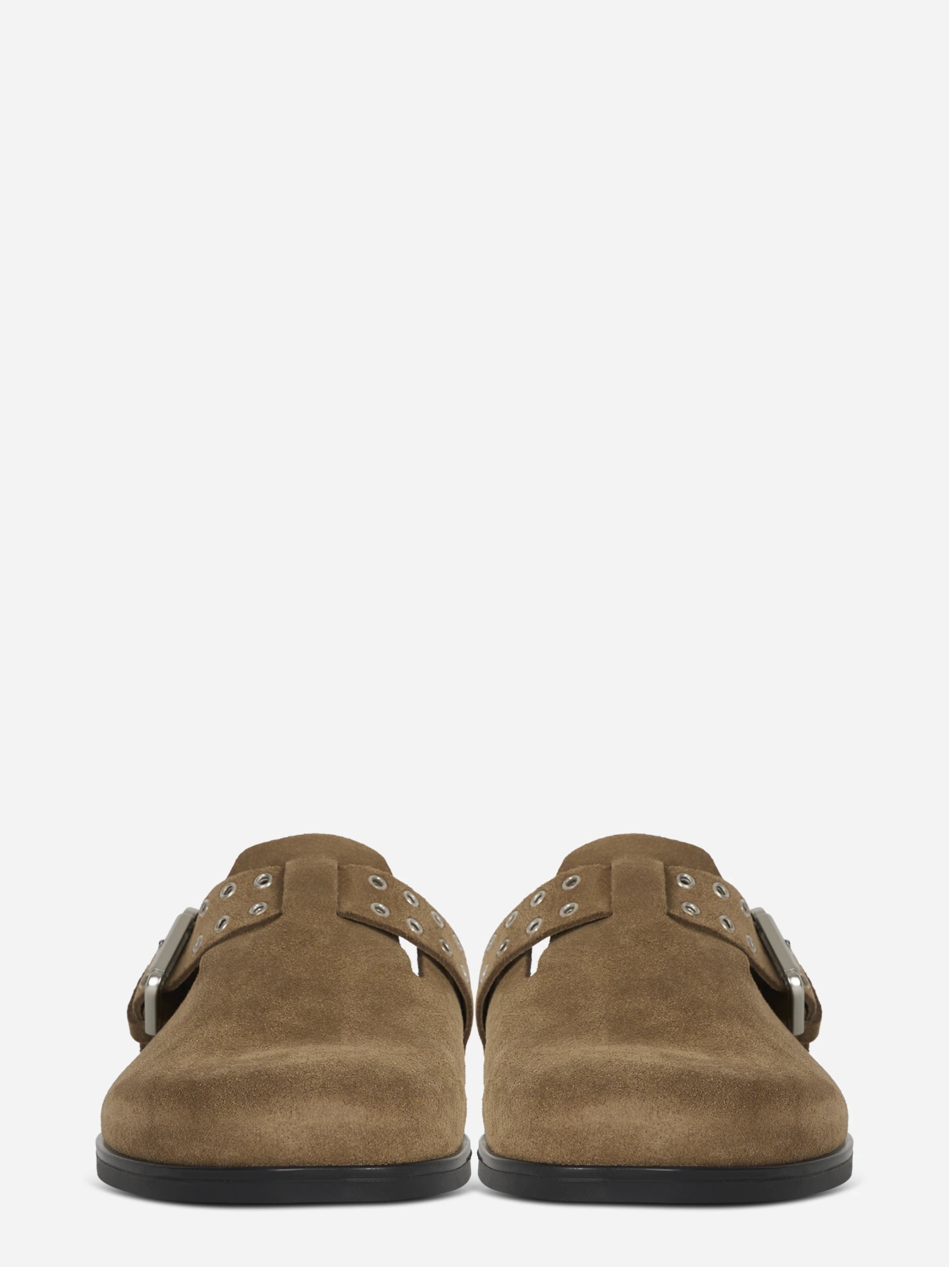 Sabot marrone in suede