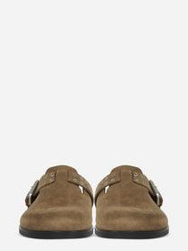 Sabot marrone in suede