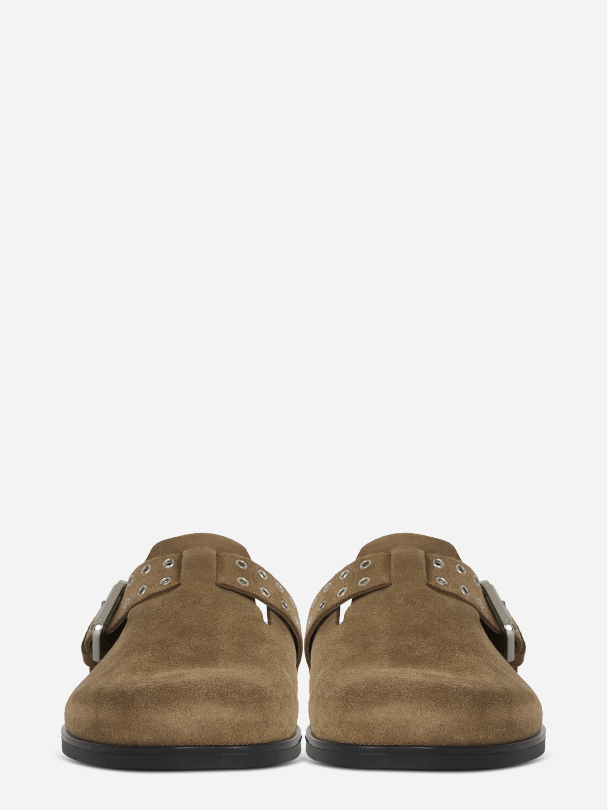 Sabot marrone in suede