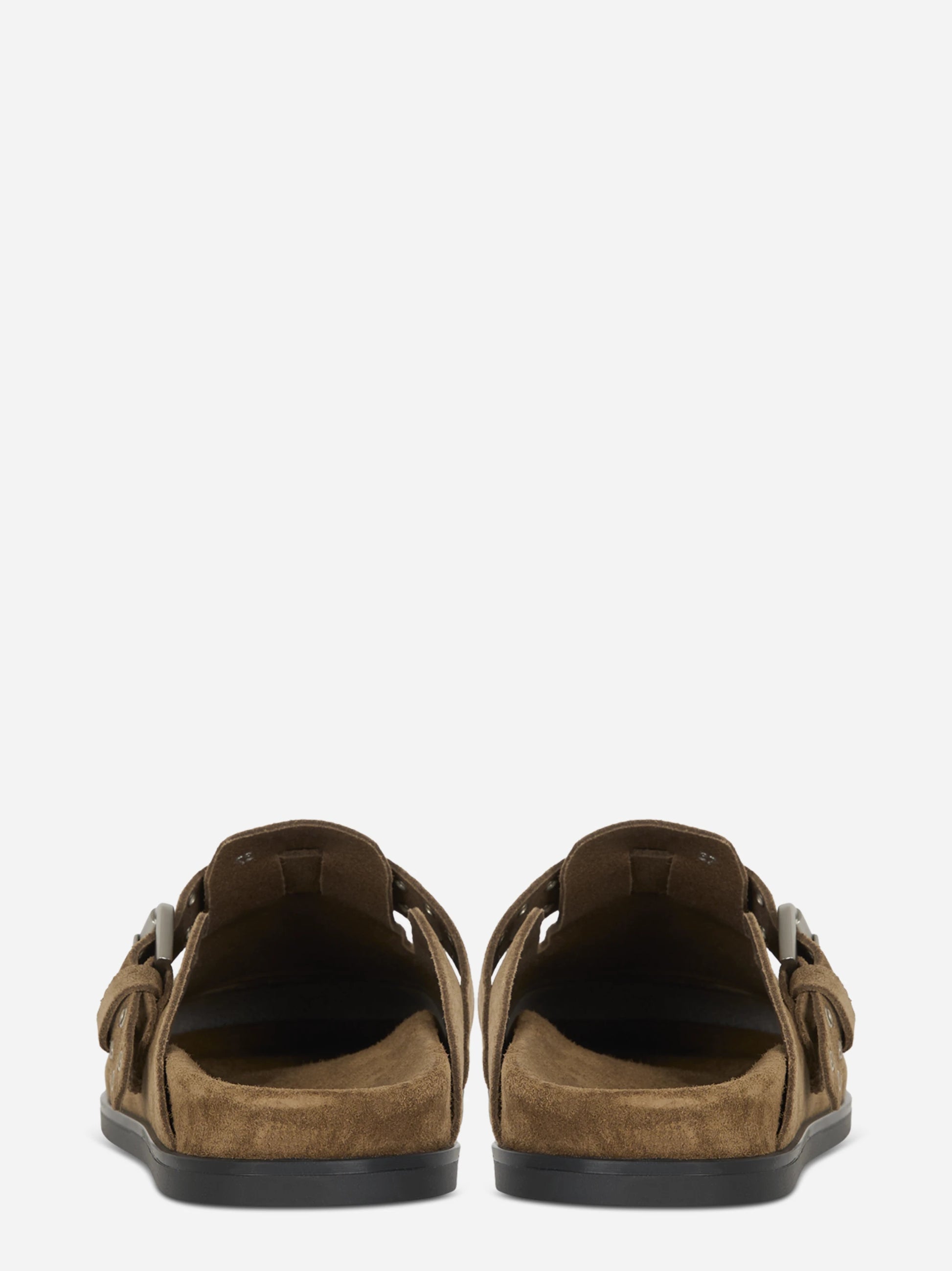 Sabot marrone in suede