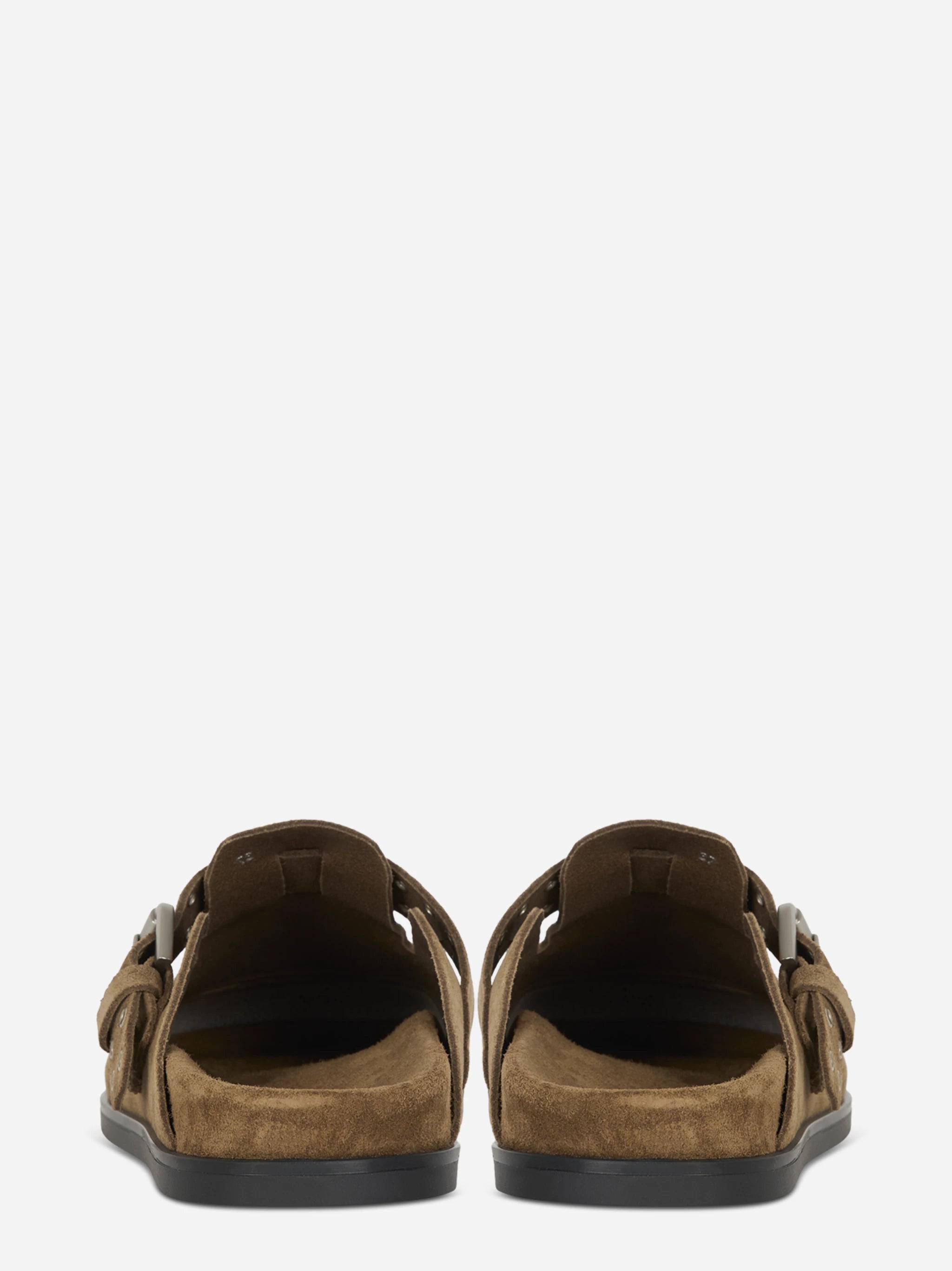 Sabot marrone in suede