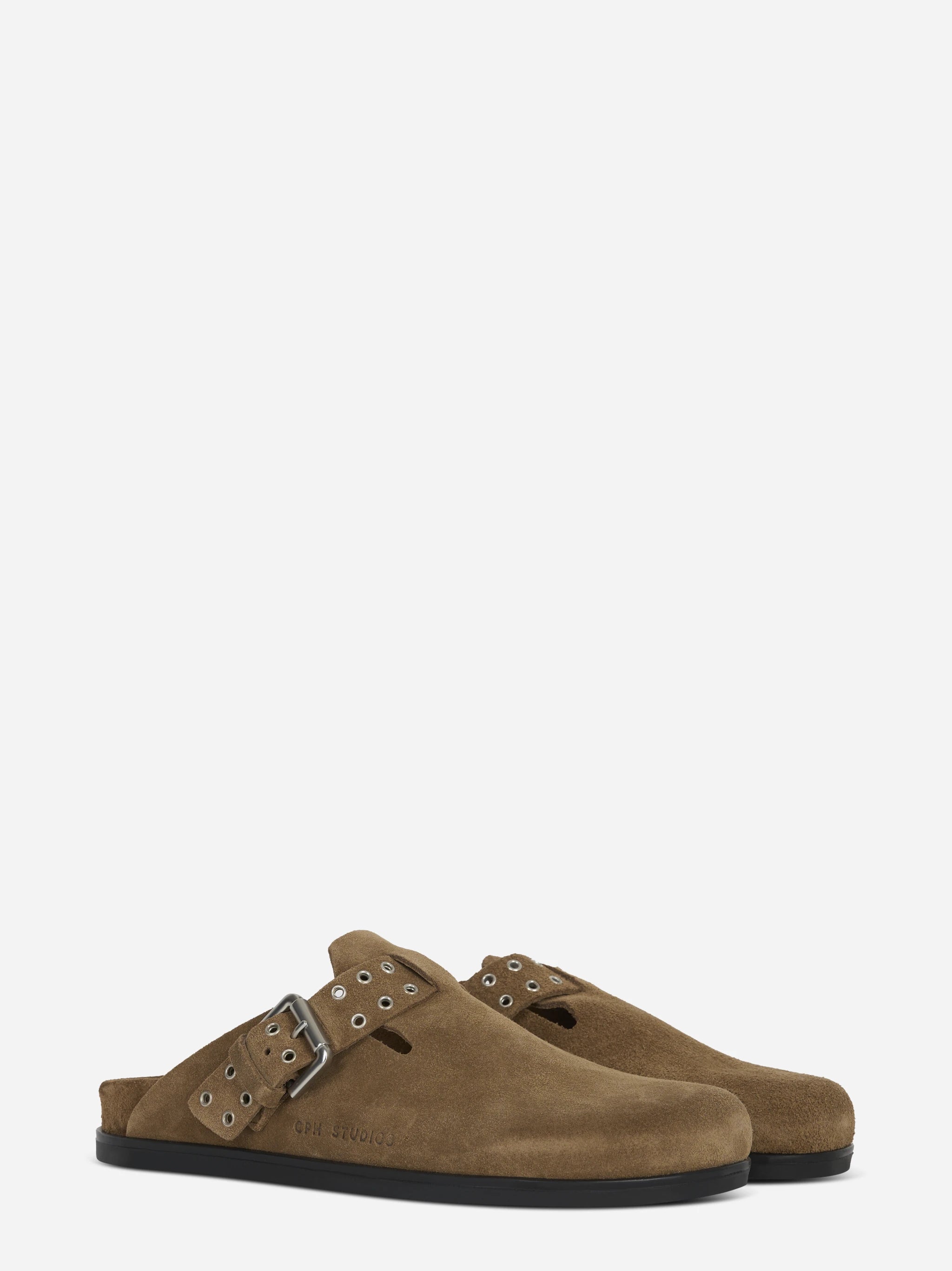 Sabot marrone in suede