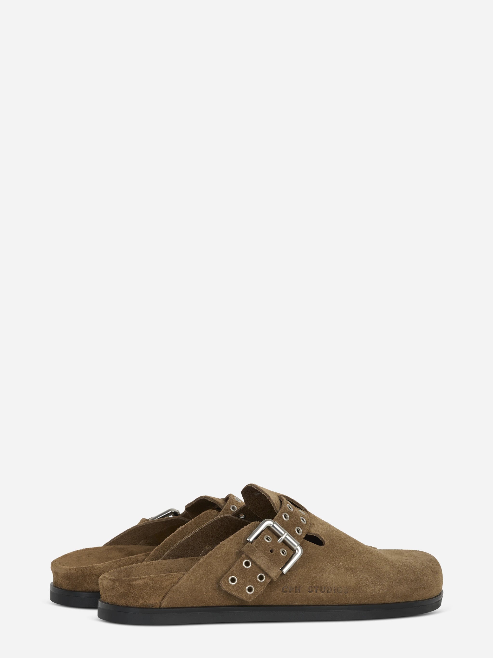 Sabot marrone in suede