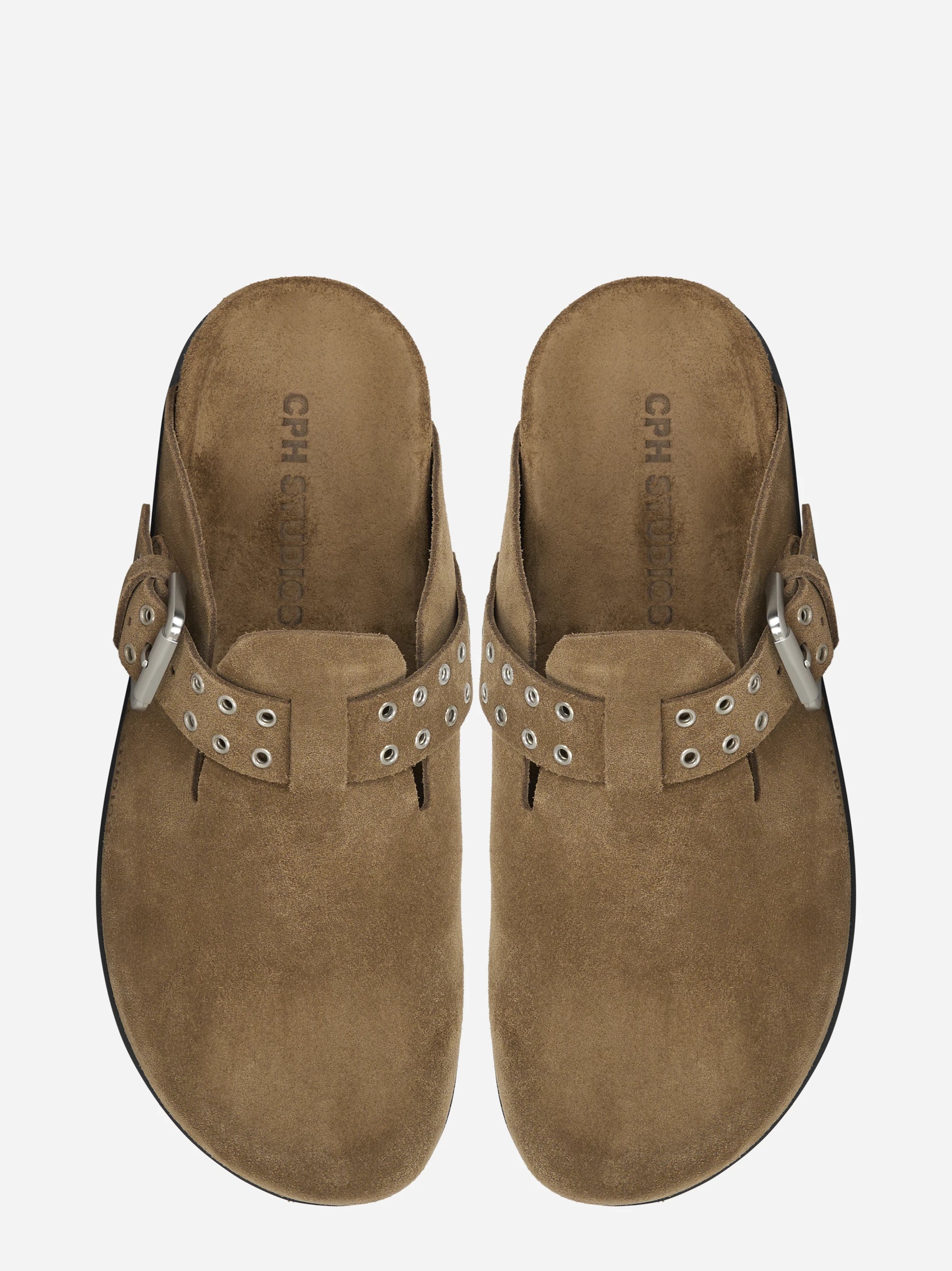 Sabot marrone in suede