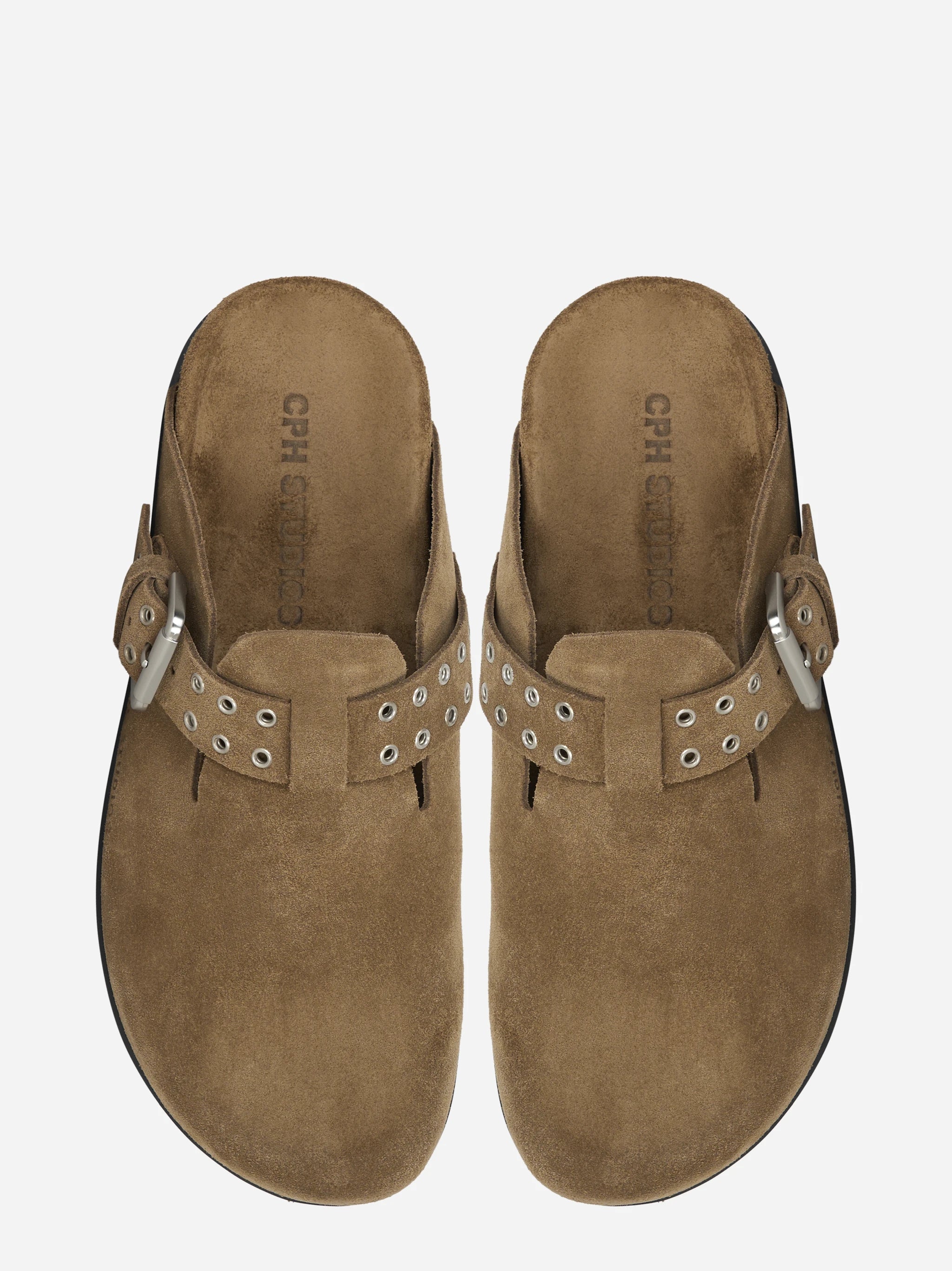 Sabot marrone in suede