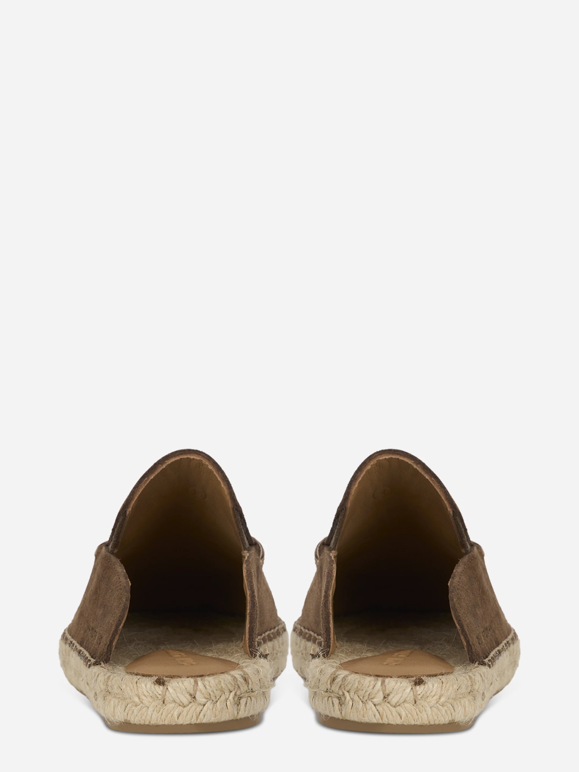 Espadrillas sabot marrone in suede