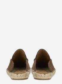 Espadrillas sabot marrone in suede