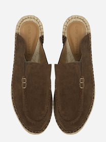 Espadrillas sabot marrone in suede