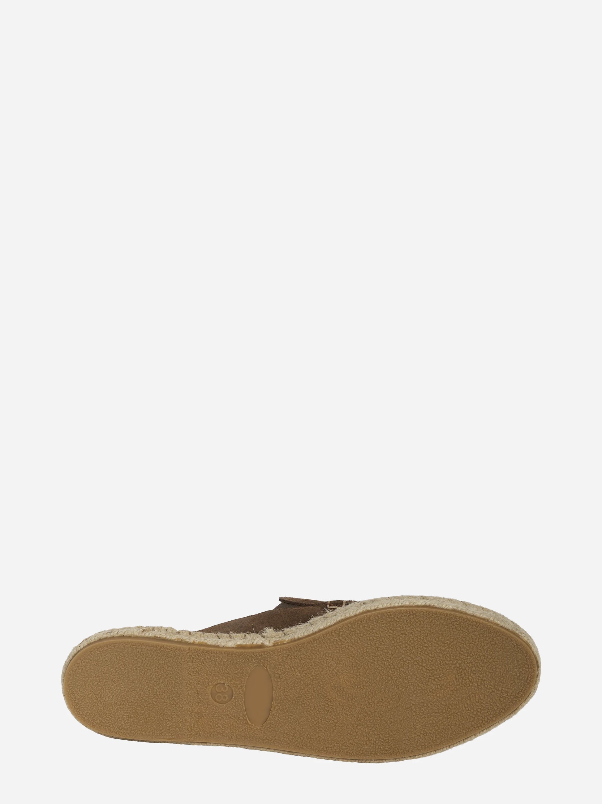 Espadrillas sabot marrone in suede