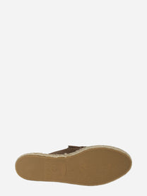 Espadrillas sabot marrone in suede