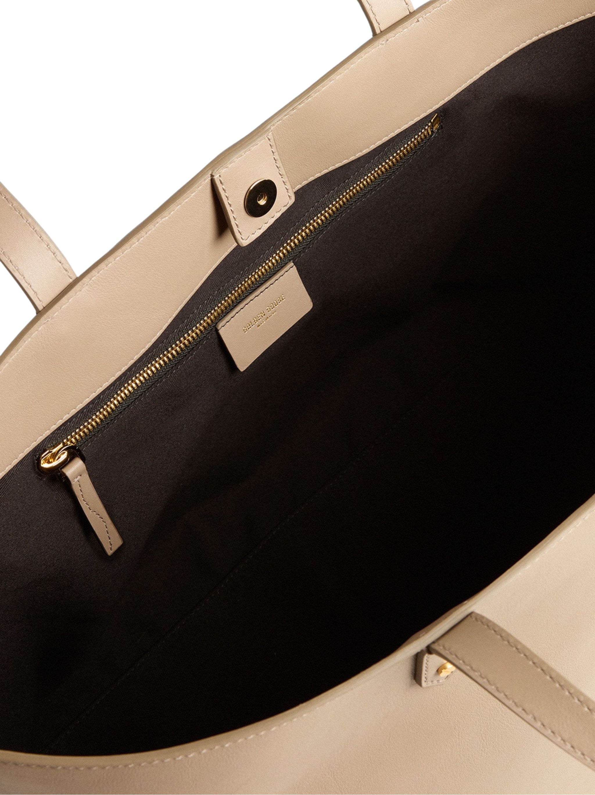 Borsa Golden Pasadena in pelle di vitello liscia Beige