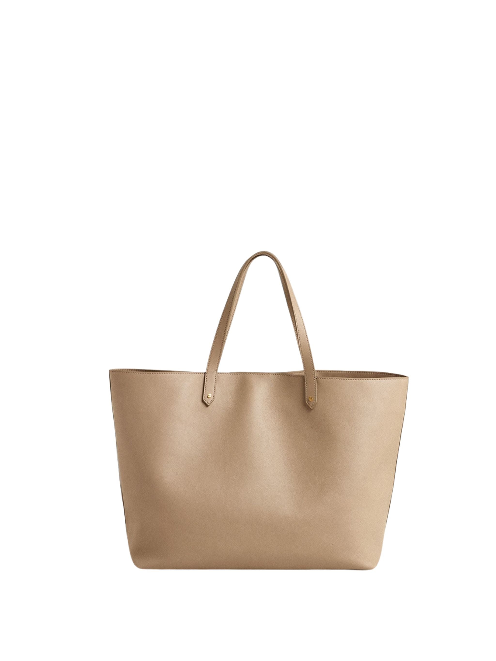 Borsa Golden Pasadena in pelle di vitello liscia Beige
