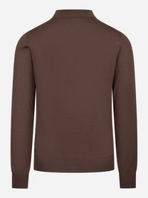 Lupetto in lana merinos extrafine marrone
