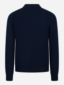 Lupetto in cashmere blu