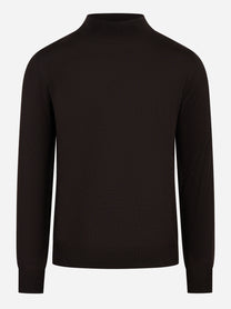 Lupetto in lana merinos finezza 12 marrone