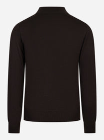 Lupetto in lana merinos finezza 12 marrone