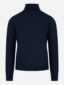 Lupetto blu in lana merinos finezza 12 blu