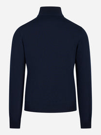 Lupetto blu in lana merinos finezza 12 blu