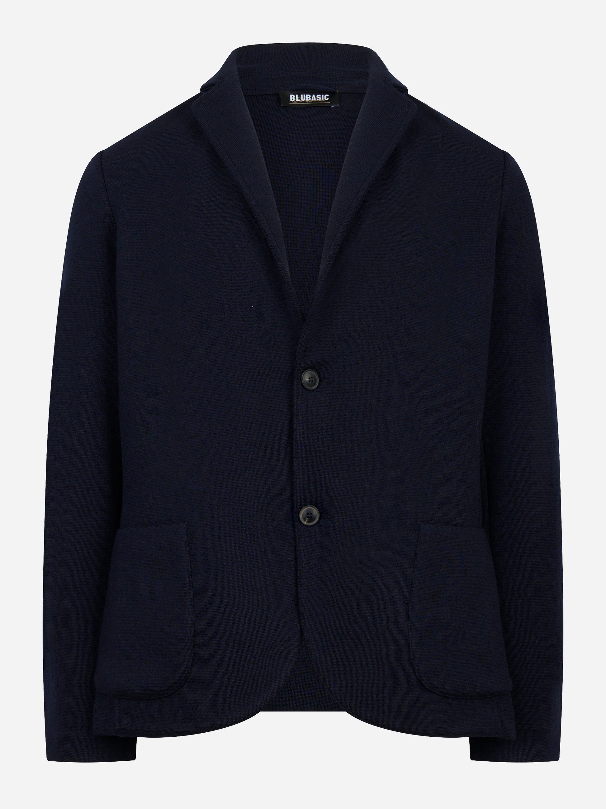 Giacca maglia in lana blu