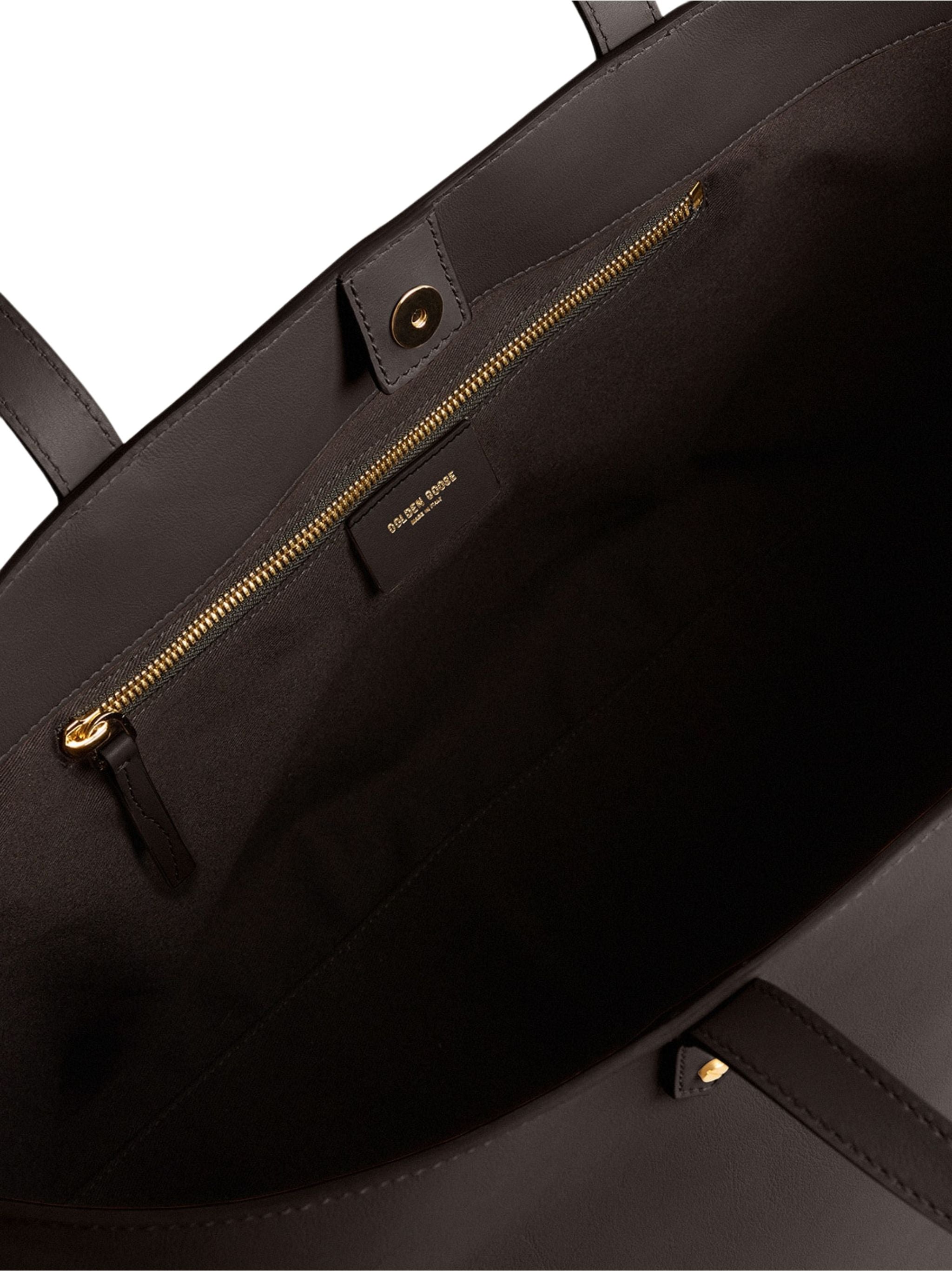 Golden Pasadena Bag in Smooth Calfskin Black