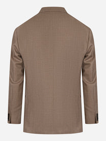Blazer monopetto in lana Beige