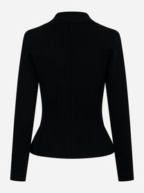 Giacca in lana punto stoffa Nero