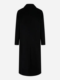 Cappotto Arianna doppiopetto in double di lana Nero